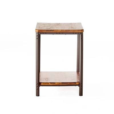 Ronan Rustic End Table - Rustic - Christopher Knight Home 4 Ronan Rustic End Table - Rustic - Christopher Knight Home - Image 2