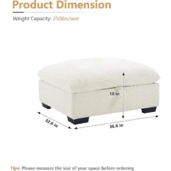 Christopher Knight Home Nelly 36.6" Corduroy Storage Ottoman Footrest -Christopher Knight Home GUEST 020e4577 72ee 47e8 860a 47a44ddd68c6