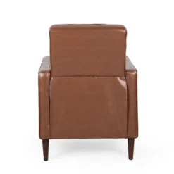 Mervynn Mid-Century Modern Button Tufted Recliner Cognac Brown/Dark Espresso - Christopher Knight Home -Christopher Knight Home GUEST 047acb68 39cb 42ff ba28 aa5b7c384533