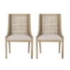 Christopher Knight Home Set Of 2 Maurers Cane And Wood Upholstered Dining Chairs Beige/Natural -Christopher Knight Home GUEST 07e77d5e ba88 410d 84a1 e3bd2bb985a0