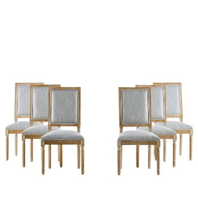 Christopher Knight Home Carina French Country Rubberwood Upholstered Dining Chair (Set Of 6) 12 Christopher Knight Home Carina French Country Rubberwood Upholstered Dining Chair (Set Of 6) - Image 10