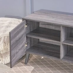 74" Dontae Mid Century Modern TV Stand - Christopher Knight Home -Christopher Knight Home GUEST 0b4cac3f 75c1 4a98 8132 0a32ce843b1d