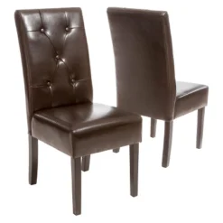 Taylor Bonded Leather Dining Chair Set 2ct - Christopher Knight Home -Christopher Knight Home GUEST 0dd412ea 8b0e 403c 84d1 3359074d895f