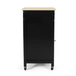 Maynard Contemporary Glass Paneled Kitchen Cart Natural/Black - Christopher Knight Home -Christopher Knight Home GUEST 0dda2d29 538c 48fe b8ba 3501368febfd