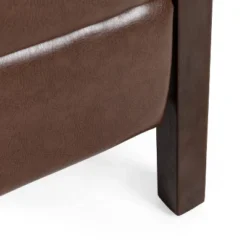 Fernhill Mid Century Modern Faux Leather Upholstered Pushback Recliner Dark Brown/Dark Espresso - Christopher Knight Home -Christopher Knight Home GUEST 10ec81c1 aa92 4704 97d2 86b87778980f
