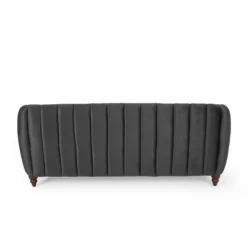 Richland Modern Glam Velvet Channel Stitch 3 Seater Sofa - Christopher Knight Home -Christopher Knight Home GUEST 116f37fe 141d 4e76 a2d2 ff3fceb85f88