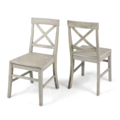 Set Of 2 Roshan Farmhouse Acacia Dining Chair - Christopher Knight Home -Christopher Knight Home GUEST 173e2357 00c7 4232 a8f2 f569d7a464b7