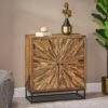 Orem Handcrafted Boho Wooden 2 Door Cabinet Natural/Black - Christopher Knight Home: Artisan Storage, Iron Frame -Christopher Knight Home GUEST 17ad83ad 6a72 4782 81d4 b2ffc87cb527
