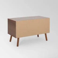 Pickfair Mid-Century Modern 2 Door Cabinet Walnut/White - Christopher Knight Home -Christopher Knight Home GUEST 186180f4 452e 4d84 8c73 fc41103ee07c