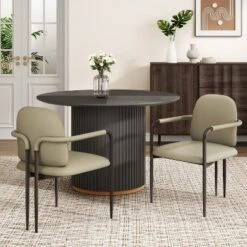 Christopher Knight Home Ihab Modern Upholstered Dining Chair With Iron Frame (Set Of 2) -Christopher Knight Home GUEST 1928a681 f67b 4235 ac86 0722edf53fef