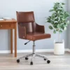 Rhine Mid-Century Modern Upholstered Swivel Office Chair - Christopher Knight Home -Christopher Knight Home GUEST 1b991df4 2c9b 4864 8e5b 7d57d1c4803c