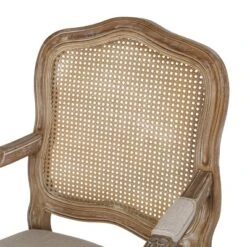 Set Of 2 Andrea French Country Wood And Cane Upholstered Dining Armchairs - Christopher Knight Home -Christopher Knight Home GUEST 1cdd068d 0632 4253 8687 ee8f06032159