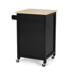 Maynard Contemporary Glass Paneled Kitchen Cart Natural/Black - Christopher Knight Home -Christopher Knight Home GUEST 1f776ea5 84a7 42b0 ad5e d27acbd495a2