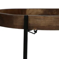 Tift Handcrafted Modern Industrial Mango Wood Folding Tray Top Side Table Natural/Black - Christopher Knight Home -Christopher Knight Home GUEST 1fe806d5 5648 451e a602 06fd8997dfee