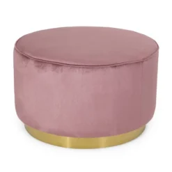 Croton Modern Glam Velvet Swivel Ottoman - Christopher Knight Home -Christopher Knight Home GUEST 203357f8 5d42 4d5d 9825 d4a842a808fd