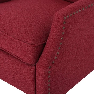 Wescott Traditional Fabric Recliner Deep Red - Christopher Knight Home 6 Wescott Traditional Fabric Recliner Deep Red - Christopher Knight Home - Image 4