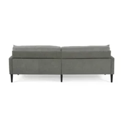 Malverne Contemporary 3 Seater Fabric Sofa With Accent Pillows Gray/Dark Brown - Christopher Knight Home -Christopher Knight Home GUEST 20e07c9e 5e37 4207 b662 772cffae8648