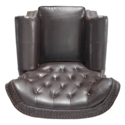 Walder Bonded Leather Press-Back Recliner Club Chair Brown - Christopher Knight Home -Christopher Knight Home GUEST 2618e01b 125c 449a 969c 9fe0fba27ab5