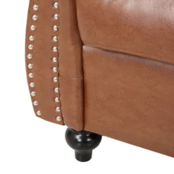 Silverdale Traditional Chesterfield Loveseat Cognac Brown/Dark Brown - Christopher Knight Home -Christopher Knight Home GUEST 26427e7f 15e2 4b3a 9977 c7097fbc8477