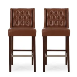 Set Of 2 Bayliss Contemporary Wingback Barstools - Christopher Knight Home -Christopher Knight Home GUEST 26afe809 828e 4a0a a3f1 29bf2791a7eb