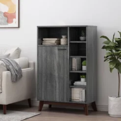 Rattler Mid-Century Modern Multi Functional Cabinet - Christopher Knight Home