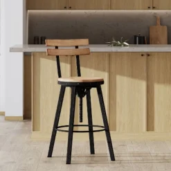 Fenix Wooden Barstool Antique - Christopher Knight Home