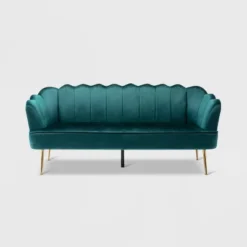 Reitz Modern Glam Velvet Channel Stitch 3 Seater Shell Sofa - Christopher Knight Home -Christopher Knight Home GUEST 3192bda6 3837 444c aa48 9c4d9b3fdda8