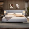 Christopher Knight Home Bertha Modern Upholstered Bed With Integrated Lights And Shelves -Christopher Knight Home GUEST 31c27829 909f 4fc7 94f0 a76c1fd29a14