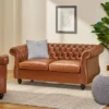 Silverdale Traditional Chesterfield Loveseat Cognac Brown/Dark Brown - Christopher Knight Home 2 Silverdale Traditional Chesterfield Loveseat Cognac Brown/Dark Brown - Christopher Knight Home -Christopher Knight Home GUEST 320cb061 0f09 422a a6d4 12a3f321c176
