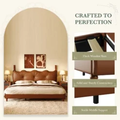 Christopher Knight Home Calka Modern Faux Leather Upholstered Coffee Bed With Headboard -Christopher Knight Home GUEST 36dcc820 e525 4b71 bc5c 38f6f0e05f1a