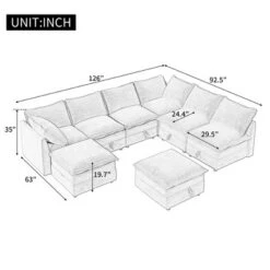 Christopher Knight Home Thea 8 Piece Versatile Modular Sofa Bed With Storage And Faux Double-Layer Cushions -Christopher Knight Home GUEST 397d7170 9b14 4135 8254 9472db6f6366