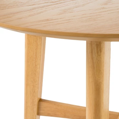 Tenley Pub Round Bar Height Table Oak - Christopher Knight Home 5 Tenley Pub Round Bar Height Table Oak - Christopher Knight Home - Image 3