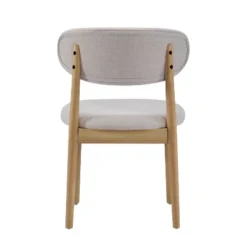 Christopher Knight Home Bulwarth Mid-Century Modern Rubberwood Upholstered Dining Chair With Curved Back (Set Of 2) -Christopher Knight Home GUEST 3b42183f 3ae5 493a 8890 a2d43d198e19