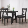 2pk Fairgreens Farmhouse Upholstered Wood Dining Chairs Black - Christopher Knight Home -Christopher Knight Home GUEST 3f8e82ac 7241 421b 890d c10ac192d3dc