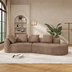 Christopher Knight Home 116" Modern Curved Sectional Sofa With High-Density Sponge And 4 Pillows -Christopher Knight Home GUEST 40d2a3a4 b9f4 4266 8ab3 231ae95f6eaf