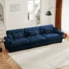 Christopher Knight Home Crane 130" Modern 3 Seater Velvet Sofa With Bolstered Armrests -Christopher Knight Home GUEST 41bdd55f 6040 45f2 a703 5d6929b61266