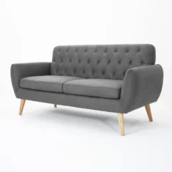 Bernice Petite Mid Century Modern Tufted Sofa - Christopher Knight Home -Christopher Knight Home GUEST 42c83730 08ff 49d4 b856 55c6d8601312