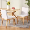 Set Of 2 Dimitri Fabric Dining Chairs Light Beige/Oak - Christopher Knight Home -Christopher Knight Home GUEST 43f344b7 7791 4790 afa0 b1eb5757b1b8