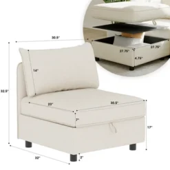 Christopher Knight Home Penny Versatile 68" Modular Storage Loveseat With Two Ottomans -Christopher Knight Home GUEST 4a0a5a96 f361 40ee 9d29 c1f3b1a253f3 1