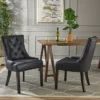 Set Of 2 Hayden Traditional Microfiber Dining Chair - Christopher Knight Home -Christopher Knight Home GUEST 4c728473 3cbb 4902 99d6 aab645653769