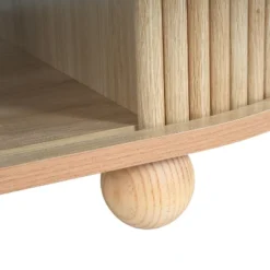 Christopher Knight Home Arizona Oval Wood Coffee Table With Half-Cover Accordion Door And Storage -Christopher Knight Home GUEST 4cf45e1a 677b 4670 9252 d74e4eae2844