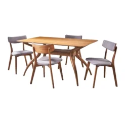 5pc Nissie Mid-Century Dining Set - Christopher Knight Home -Christopher Knight Home GUEST 4f4cedb9 5ba3 4fe1 b9d9 1bf0c0169c4b