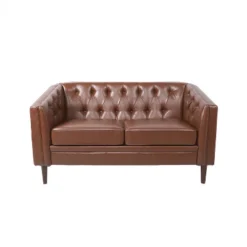 Christopher Knight Home Cantrell Faux Leather Tufted Loveseat -Christopher Knight Home GUEST 528bdf3d cc84 432a bfc1 bf471424e80e