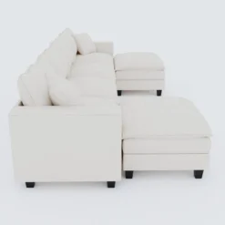 Christopher Knight Home Kreth 137" Modern 4-Seater Chenille Upholstered U-Shaped Sectional Sofa With Armrest Storage -Christopher Knight Home GUEST 55ff47e2 997a 4dc7 9e40 6ee841e89bc6