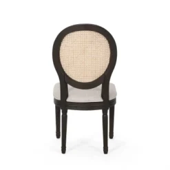 Christopher Knight Home Govan Upholstered Wood And Cane Dining Chairs (Set Of 2), Beige/Natural Brown/Dark Brown -Christopher Knight Home GUEST 57d7d90a c0c9 4efe b59d 04271bd916f7