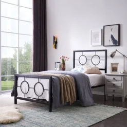 Francoise Modern Contemporary Iron Platform Bed - Christopher Knight Home -Christopher Knight Home GUEST 5a82a30e 699f 4ee8 9b85 bc8df516060f