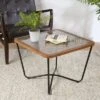 Christopher Knight Home Tierney Industrial Tempered Glass And Metal Square Coffee Table With Geometric Pattern -Christopher Knight Home GUEST 5c005fd6 0795 4425 83f9 486365a1cb5a