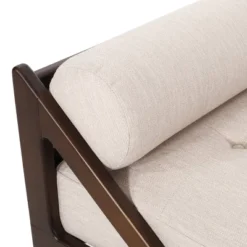 Rayle Contemporary Tufted Chaise Lounge With Rolled Accent Pillows - Christopher Knight Home -Christopher Knight Home GUEST 6040e555 d49e 4221 89df b31580d0e9d6