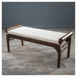Nelson Wood Bench With Cushion Mahogany - Christopher Knight Home 6 Nelson Wood Bench With Cushion Mahogany - Christopher Knight Home -Christopher Knight Home GUEST 6133bb40 8d25 478a 9089 8a3f18bfc6a5