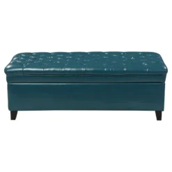 Juliana Tufted Faux Leather Storage Ottoman - Christopher Knight Home -Christopher Knight Home GUEST 61dbaddf b7a3 482f 8b24 28e1192530fc